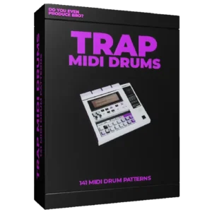 Cover Image of MIDI Trap Drums pack including 165 MIDI Files
